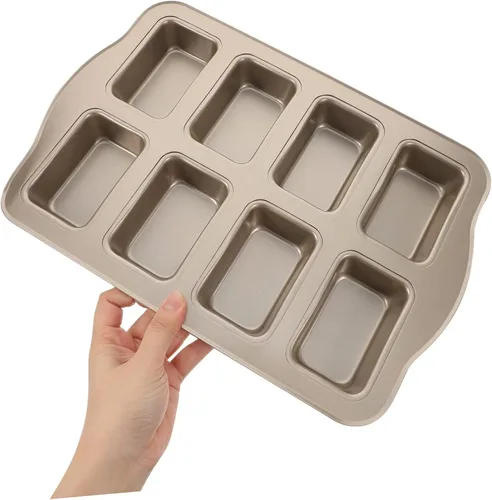 Miniatura 6 de MAGICLULU Mini molde para hornear pan, de acero al carbono, para hornear, molde de metal antiadherente para asar para cafeterías caseras