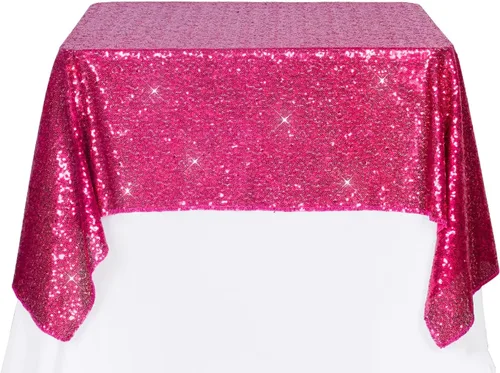 Miniatura 60 de PartyDelight Mantel de lentejuelas redondo de 50 pulgadas, color dorado claro, adorno de mesa para decoración de bodas, fiestas, cumpleaños
