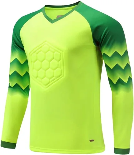 Miniatura 15 de TiaoBug Kids Boys Gladiator Goalkeeper Jersey Padded Goalie Shirt Soccer Jersey Sports Team Training Uniforms