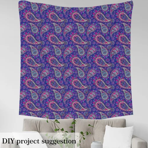 Miniatura 4 de Tela con patrón Paisley de The Yard, tela de tapicería floral étnica boho para sillas y sofás, costura, tela impermeable de arte mandala abstracto