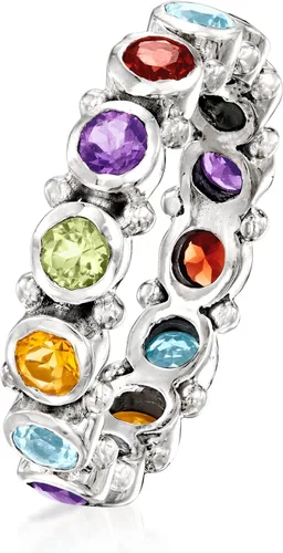 Miniatura 3 de Ross-Simons 1.50 ct. t.w. Multi-Gemstone Eternity Band in Sterling Silver