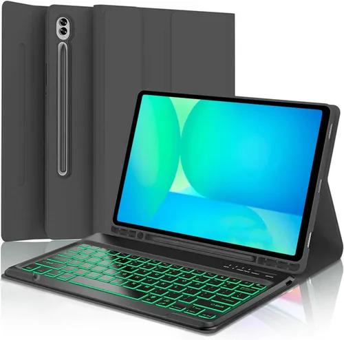 Miniatura 21 de Funda con teclado para Samsung Galaxy Tab A11 Plus / A9 Plus de 11 pulgadas, con retroiluminación Bluetooth A9+ con soporte para bolígrafo S