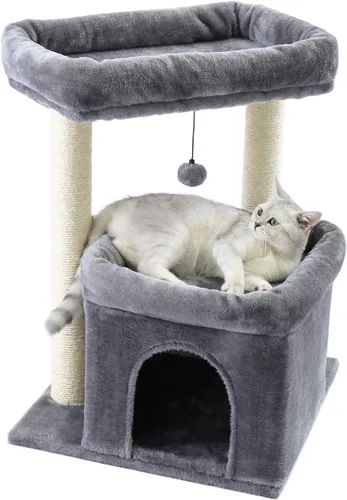 Miniatura 14 de PEQULTI Árbol para Gatos Torre de Gatos para Gatos Grandes con Postes de Rascar Cubiertos de Sisal y Reposo Extra Grande para Gatos