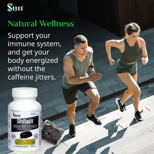 Miniatura 6 de Sayan Shilajit 90 cápsulas/440 mg ea.- Suplemento orgánico con alto contenido de ácido fúlvico para apoyar tu sistema inmunológico, reforzar