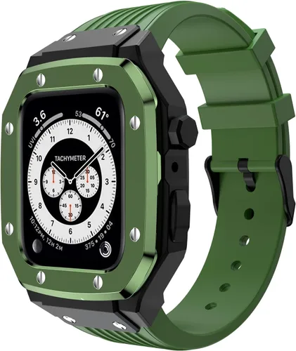 Miniatura 11 de Kit de modificación para iWatch Series 7 6 5 4 SE para Apple Watch Band Case de 1.732 in 1.772 in 1.654 in para Apple Watch Band de silicona + caja