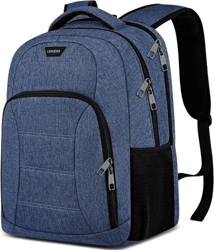 Miniatura 12 de Mochila negra para laptop para hombres y mujeres, mochilas escolares para adolescentes y niñas, mochila ligera para artículos personales, bolsa