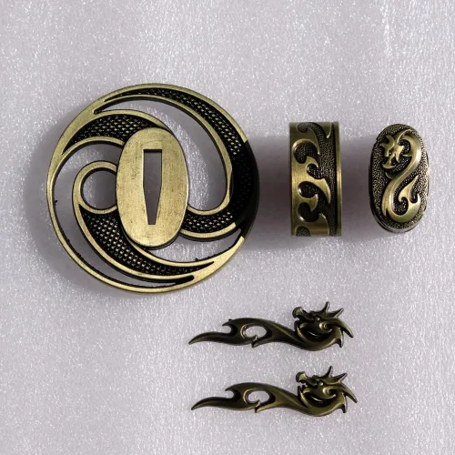 Miniatura 22 de Espada samurái japonesa KOSHIRAE – TSUBA FUCHI KASHIRA MENUKI 68-100