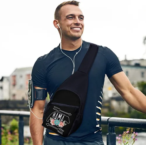 Miniatura 5 de Mama Bear - Mochila cruzada para el hombro, mochila de viaje, senderismo, mochila casual para el pecho para mujeres y hombres, talla única