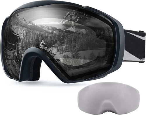 Miniatura 33 de OutdoorMaster Gafas de esquí con cubierta, gafas de nieve para snowboard OTG antivaho