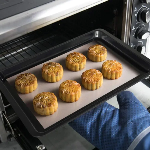 Miniatura 6 de Beasea Paquete de 2 bandejas para hornear, bandeja de galletas de 10 x 14.6 pulgadas, antiadherente, de acero al carbono, para horno, bandejas