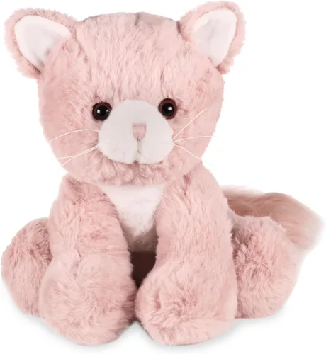 Bearington Mew Mew The Pink Kitty - Peluche de 10.5 pulgadas, peluche de gato, gato Stuffy