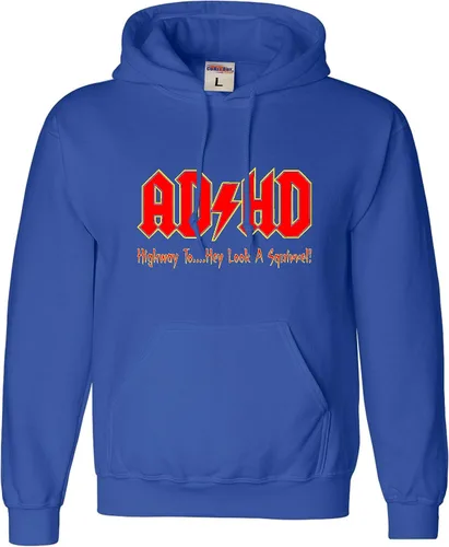 Miniatura 45 de Go All Out Sudadera con capucha para hombre y mujer con texto en inglés "Highway To Hey Look A Squirrel
