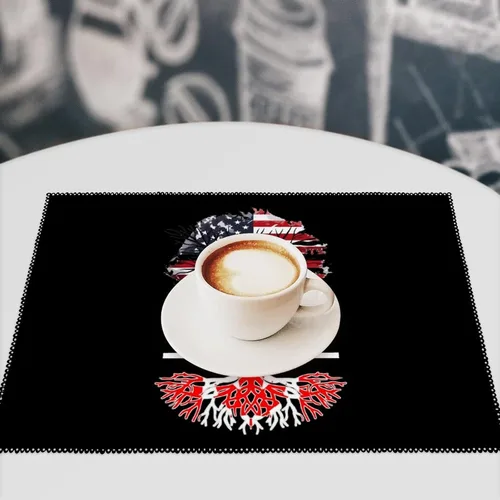 Miniatura 7 de America Grown with Canadian Roots Placemats Set of 6 Resistant Table Mats Washable Place Mats for Dinner Party Table Decoration