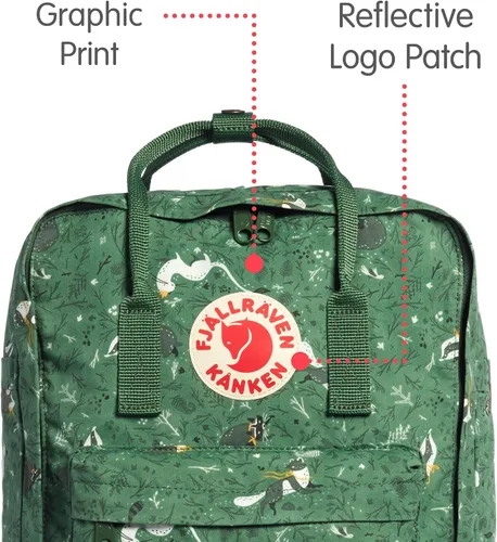 Miniatura 2 de Fjallraven Kanken Art Special Edition Mochila, fábula verde (GRNFAB976), talla única