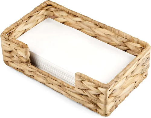 Miniatura 13 de Servilletero para mesa, servilleteros de cuerda de papel tejida para servilletas de papel, servilleteros de mimbre para mesa de cocina, decoración