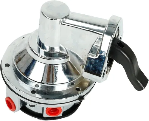 Miniatura 4 de Bomba de combustible mecánica cromada con accesorios compatibles para SBC Chevy 265 283 305 307 327 350 400 409