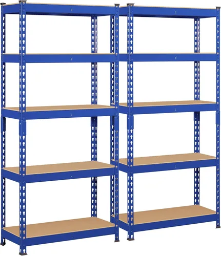 Miniatura 15 de Topeakmart 4 estantes utilitarios de 5 niveles, estantes de almacenamiento de metal, estantería de garaje, estantes de almacenamiento ajustables