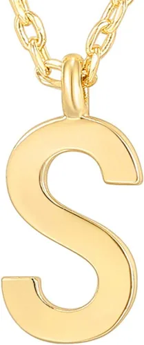 Miniatura 3 de PAVOI - Collar con dije de inicial chapado en oro de 14quilates, collar de letra para mujer