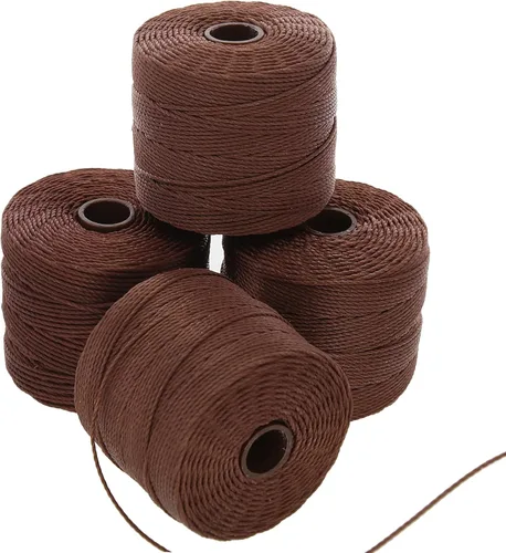 Miniatura 37 de The Beadsmith S-Lon Cordón para Cuentas – Cordón de Nylon Torcido de 0.5 mm para Ensartar, Paquete de 4, Mezcla de Neutrales Fríos, TEX210, 77