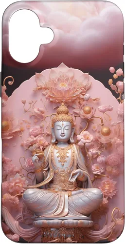 Miniatura 22 de iPhone 16 Pink Buddha - Lotus Flower - Spiritual Buddhism Buddhist Case