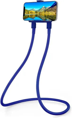B-Land Soporte para teléfono celular, soporte universal para teléfono móvil, soporte perezoso, soporte de montaje flexible de bricolaje con Azul