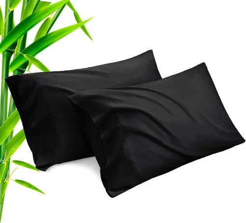 Miniatura 15 de Fundas de Almohada Tamaño Queen Paquete de 2, Fundas de Almohada de Rayón de Bambú Refrescantes con Cierre de Sobre, Fundas de Almohada Frescas
