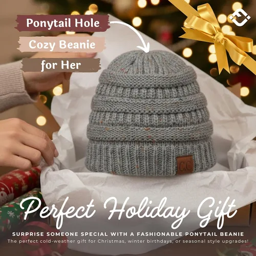 Miniatura 220 de Funky Junque - Gorro para mujer con ranura para cola de caballo