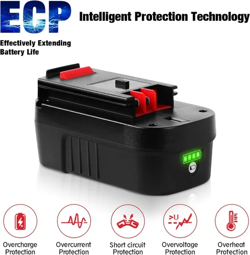 Miniatura 3 de DSANKE HPB18 Batería de iones de litio de 18 V 6.0 Ah de repuesto para Black and Decker 18 voltios para batería 244760-00 HPB18 A1718 A18 A18E