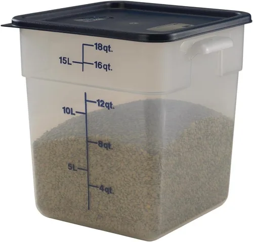 Miniatura 3 de Cambro SFC12453, tapa CamSquares para contenedores de almacenamiento de alimentos de 12, 18 y 22 qt, polietileno, azul medianoche, NSF