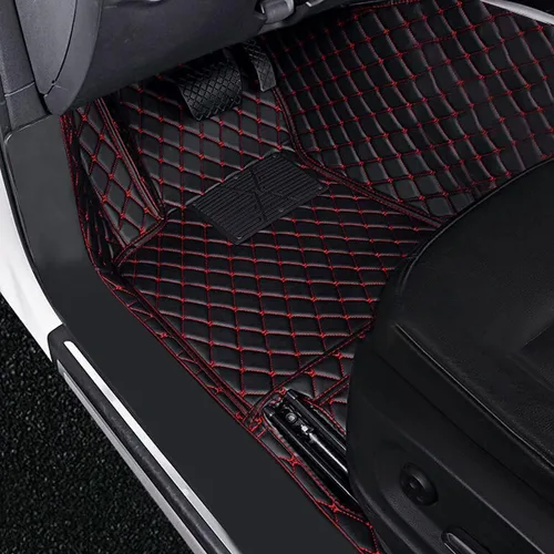 Miniatura 3 de Alfombrillas Personalizadas para Automóvil que se Ajustan al 95% de Todos los Climas, Alfombra de Cuero de Lujo con Patrón de Diamante, Alfombrillas