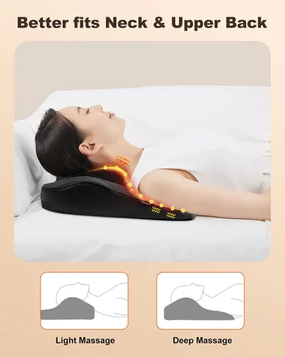 Miniatura 6 de Beleduc Masajeador de espalda Shiatsu con calor, masajeador de espalda para dolor de espalda, tejido profundo, masaje de vibración, almohada