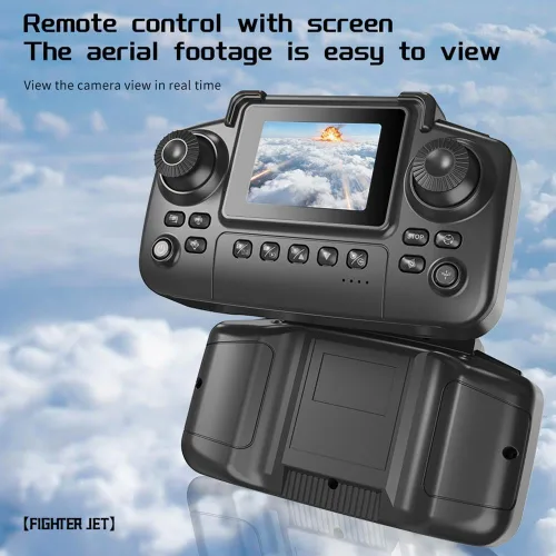 Miniatura 6 de Avión RC Fighter Jet con cámara y pantalla para adultos y niños, avión de acrobacias de control remoto con giros de 360°, retención de altitud