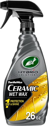 Turtle Wax Hybrid Solutions - Cera húmeda de cerámica, cera en aerosol para automóvil para brillo intenso de 1 paso y protección de revestimiento de