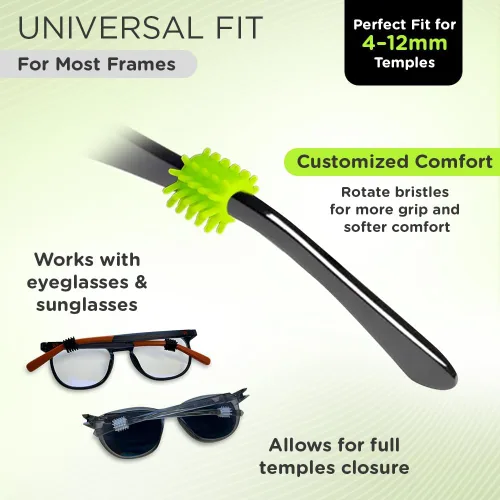Miniatura 2 de Agarres para orejas de gafas HedgeHoggles - Agarres ajustables de silicona antideslizantes para gafas - Retenedores de gafas no deslizantes