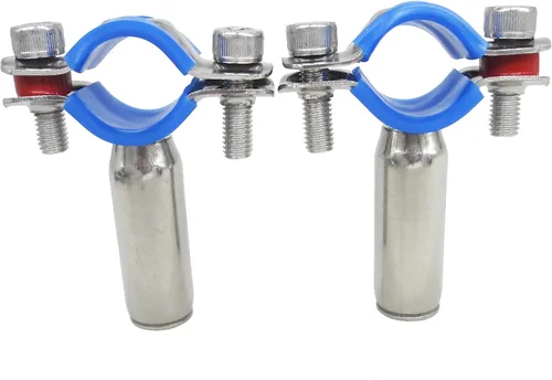 Miniatura 8 de Soporte de abrazadera de tubería ajustable de acero inoxidable - Soporte de montaje en pared/techo para tubería de 1-1/2 pulgadas, soportes