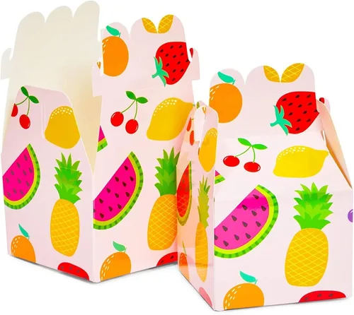 Miniatura 4 de Sparkle and Bash Tutti Frutti Cajas de golosinas – 3.5 x 2.75 pulgadas, 36 unidades, colores surtidos, cajas de regalo de fiesta de frutas
