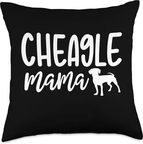 Cheagle Dog Mom Lover Co. Cheagle Mama Puppy Owner Chihuahua Beagle Dog Mom Lover - Almohada de 18 x 18 pulgadas, multicolor