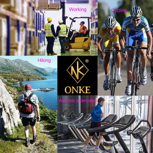 Miniatura 7 de ONKE - Calcetines de algodón absorbentes de humedad para entrenamiento, para hombre