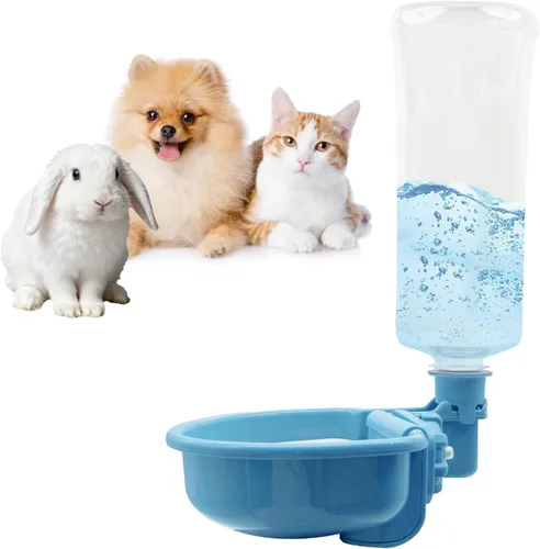 Miniatura 12 de Vannon Botella de agua para mascotas de 16oz, dispensador de tazón de agua por gravedad para jaula, dispensador de agua anti-desbordamiento
