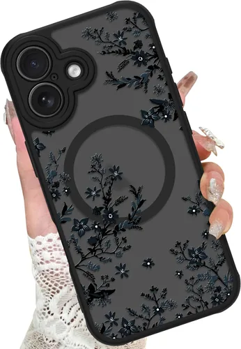 Miniatura 86 de KANGHAR - Funda para iPhone 11 [Compatible con Magsafe] Patrón estampado de leopardo Lindo guepardo Funda protectora magnética para niñas, mujeres