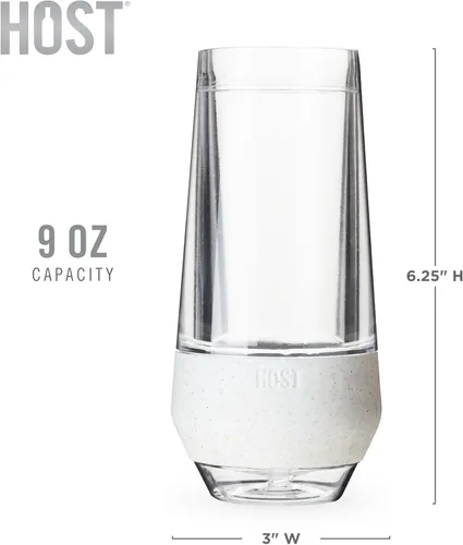 Miniatura 9 de Host Freeze Copas de champán, juego de copas de vino espumoso irrompibles de doble pared congelables, sin tallo, copas de plástico para mimosas