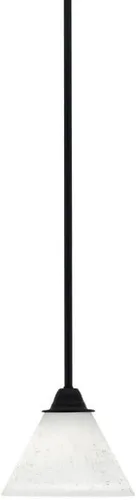 Miniatura 70 de Toltec Lighting Paramount - Mini colgante de 1 luz en acabado negro mate con cristal de arte perla de 7 pulgadas y estilo negro