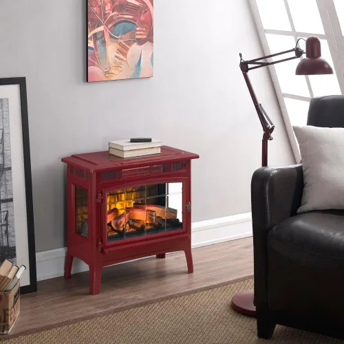 Miniatura 2 de duraflame Estufa Calentador de Chimenea Eléctrica Independiente con Efecto de Llama 3D para 1,000 Pies Cuadrados Canela