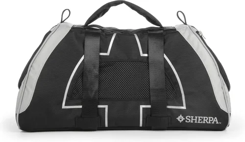 Sherpa Forma Frame Transportador de mascotas de viaje probado contra choques, aprobado por aerolíneas y garantizado a bordo - Negro, Mediano