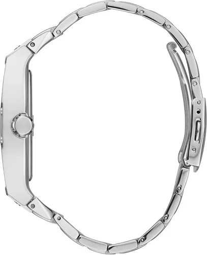 Miniatura 2 de GUESS Men's Trend Casual Tonneau Diamond 43mm Watch Black Dial Stainless Steel Case & Bracelet