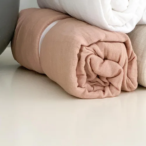Miniatura 5 de Newton Baby Sábanas bajeras ajustables para mini cuna (paquete de 2) Sábanas de algodón de muselina orgánico, transpirables y suaves, sábanas