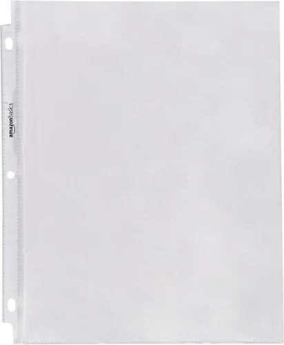 Miniatura 2 de Amazon Basics - Protectores de hojas para carpeta de 3 argollas, polipropileno de peso pesado, 8.5 x 11 pulgadas, paquete de 100
