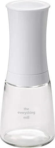 Kyocera Advanced Ceramics - Molinillo de pimienta, sal, semillas y especias con molinillo de cerámica avanzado ajustable, The Everything Blanco