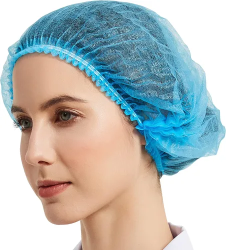 Miniatura 15 de ProtectX Paquete de 100 redes desechables negras para el cabello, cubierta elástica para la cabeza, gorras Bouffant, cubierta de cabeza