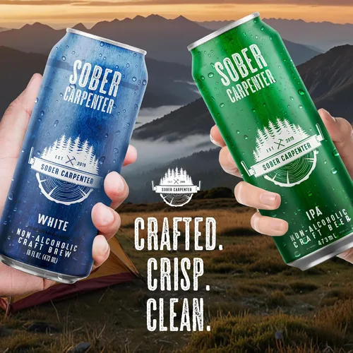 Miniatura 9 de SOBER CARPENTER - Cerveza sin alcohol de trigo blanco estilo belga, cerveza artesanal para todas las ocasiones, licores sin alcohol y alternativa al